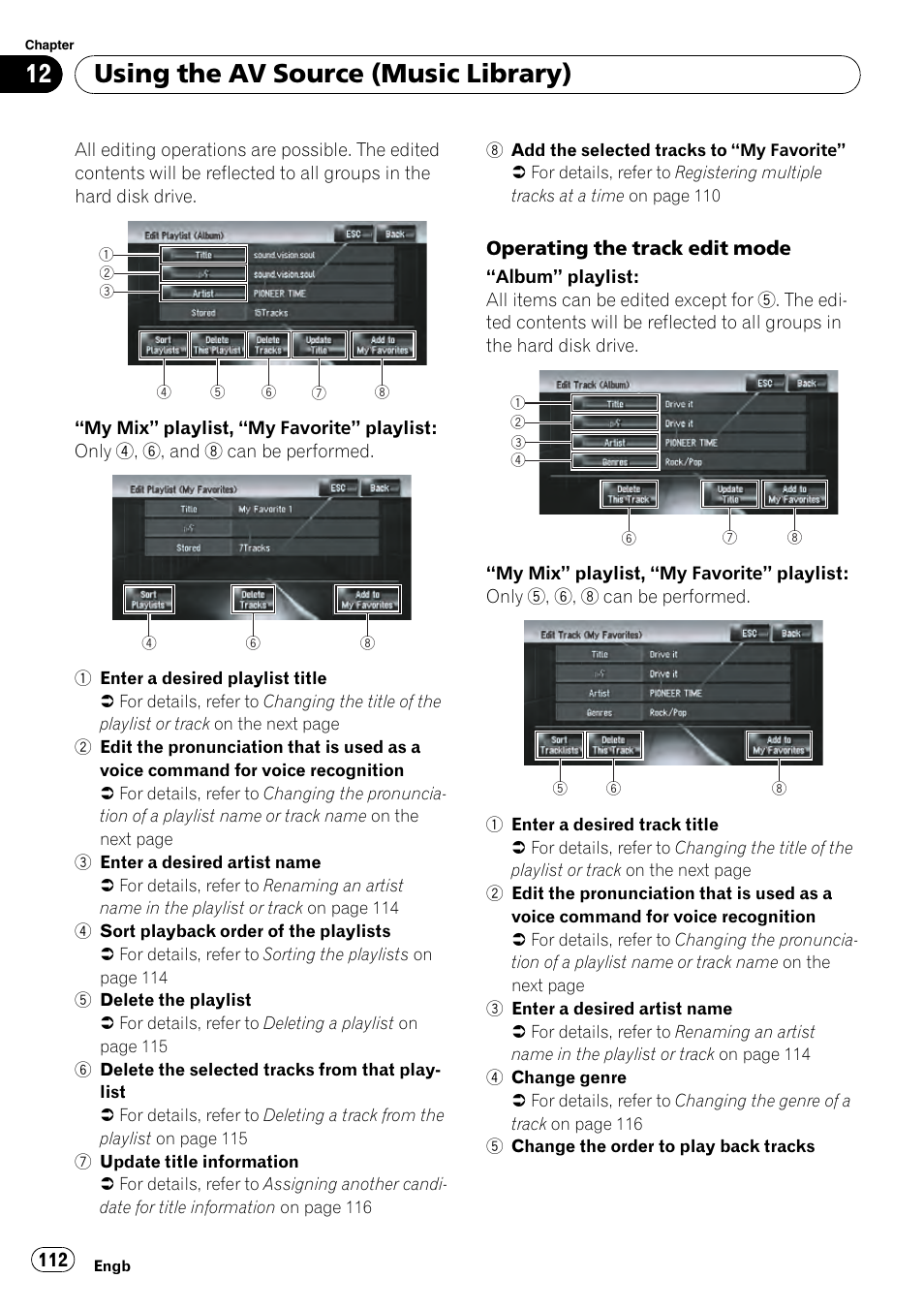 Using the av source (music library) | Pioneer AVIC-HD3-II User Manual | Page 112 / 193