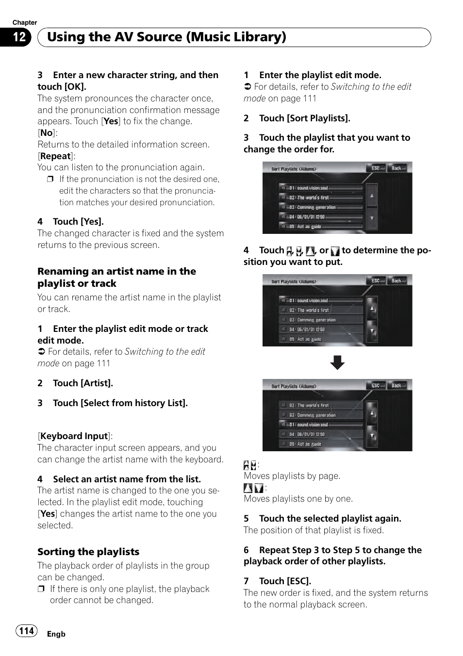 Using the av source (music library) | Pioneer AVIC-HD3-II User Manual | Page 114 / 193