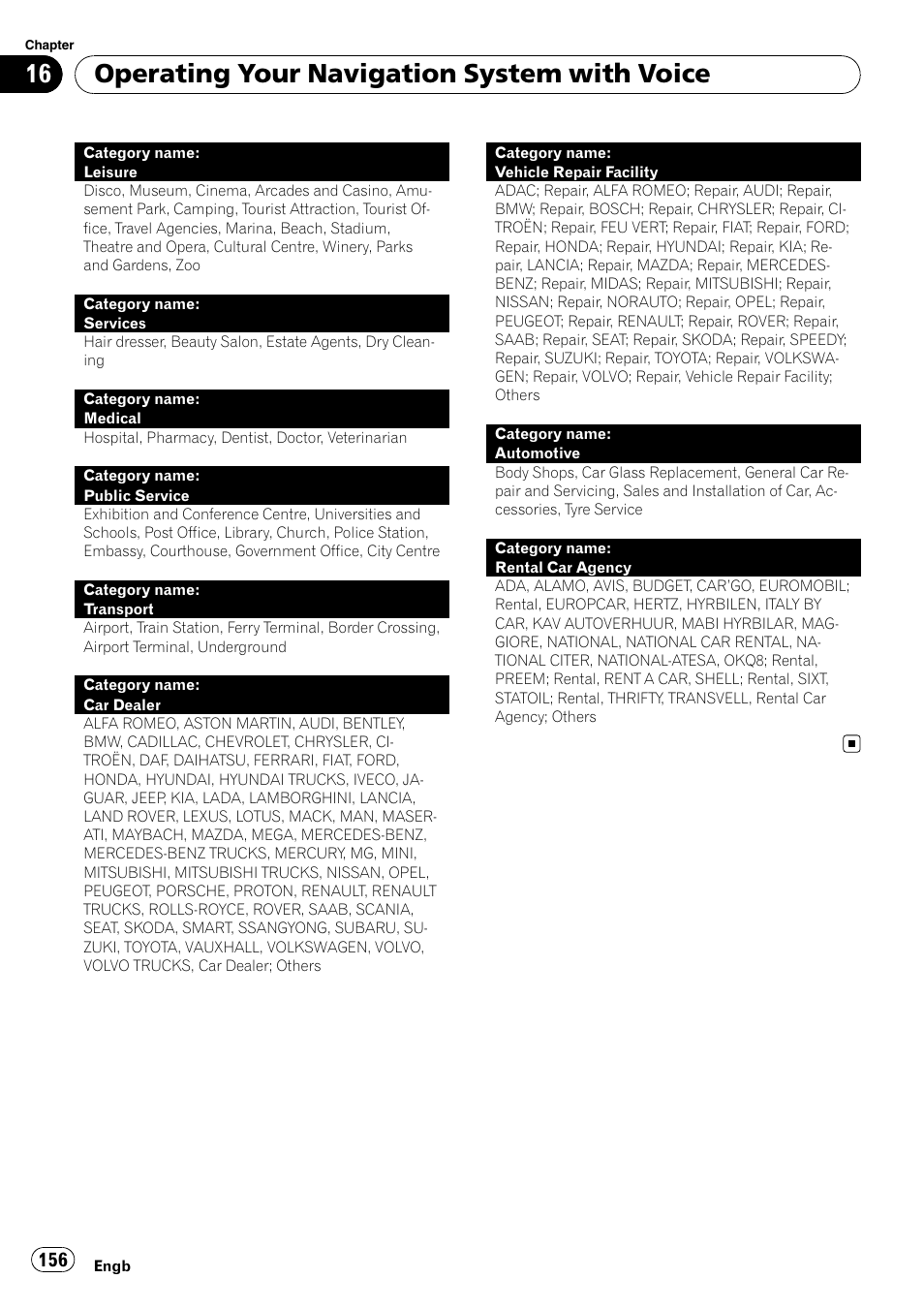 Operating your navigation system with voice | Pioneer AVIC-HD3-II User Manual | Page 156 / 193