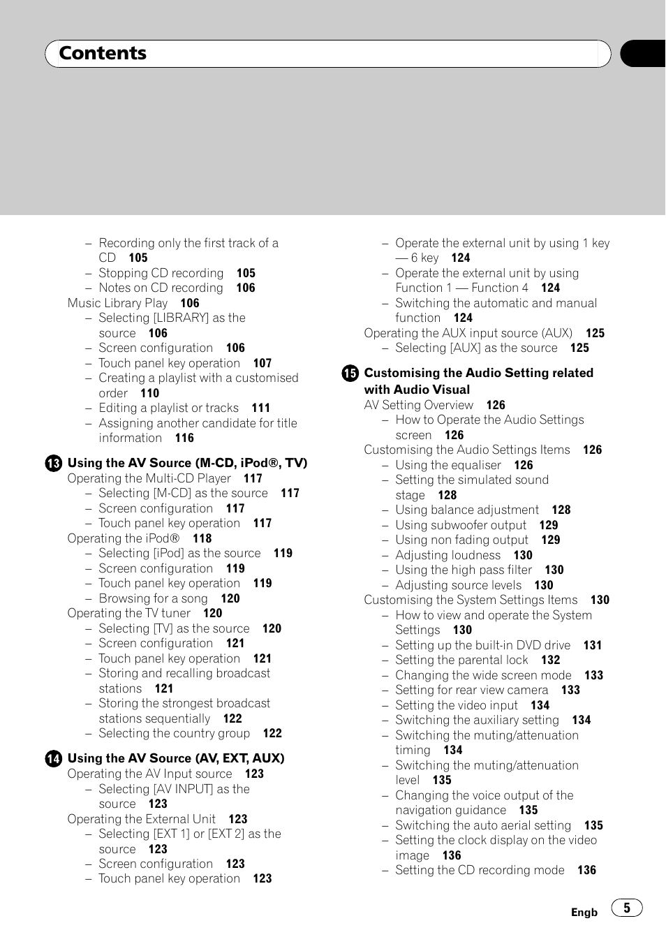 Pioneer AVIC-HD3-II User Manual | Page 5 / 193