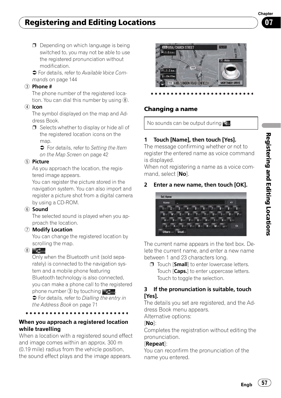 Registering and editing locations | Pioneer AVIC-HD3-II User Manual | Page 57 / 193