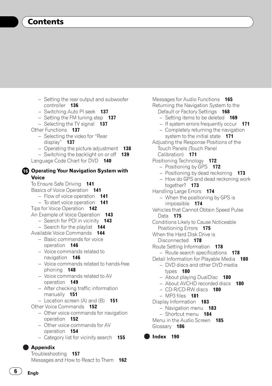 Pioneer AVIC-HD3-II User Manual | Page 6 / 193