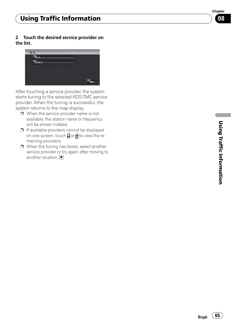 Using traffic information | Pioneer AVIC-HD3-II User Manual | Page 65 / 193