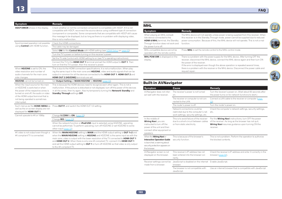 Mhl built-in avnavigator | Pioneer VSX-924-S User Manual | Page 103 / 123