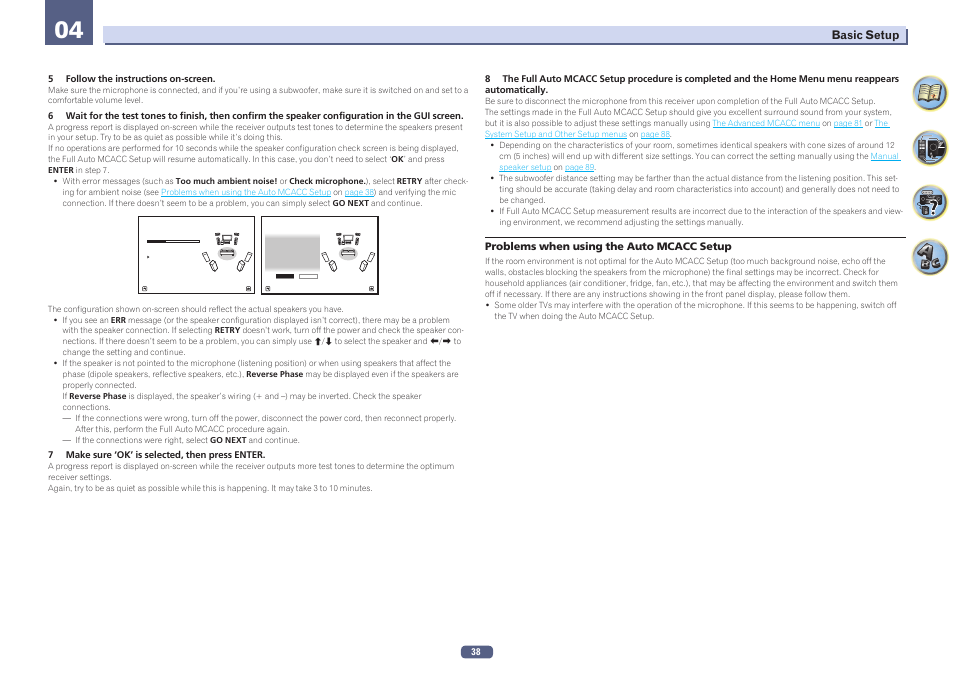 Basic setup | Pioneer VSX-924-S User Manual | Page 38 / 123