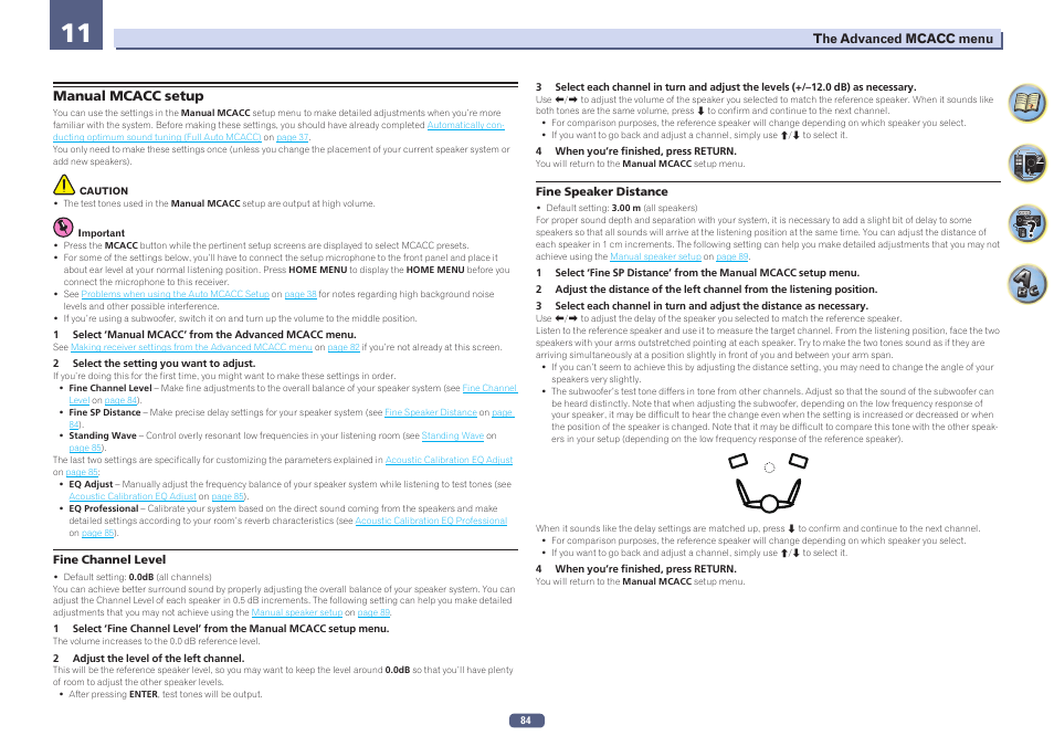 Manual mcacc setup | Pioneer VSX-924-S User Manual | Page 84 / 123