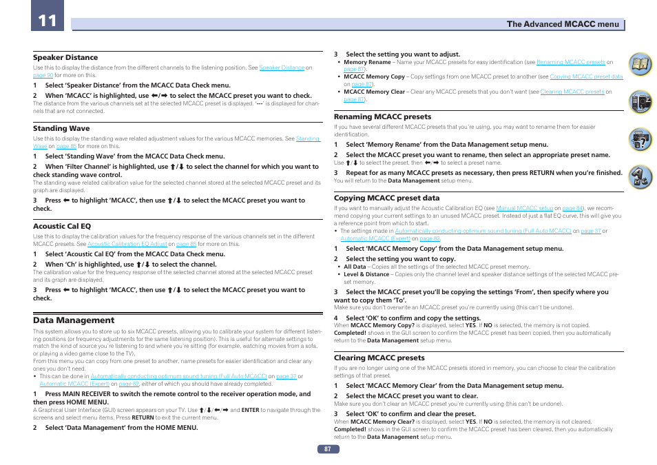 Data management | Pioneer VSX-924-S User Manual | Page 87 / 123
