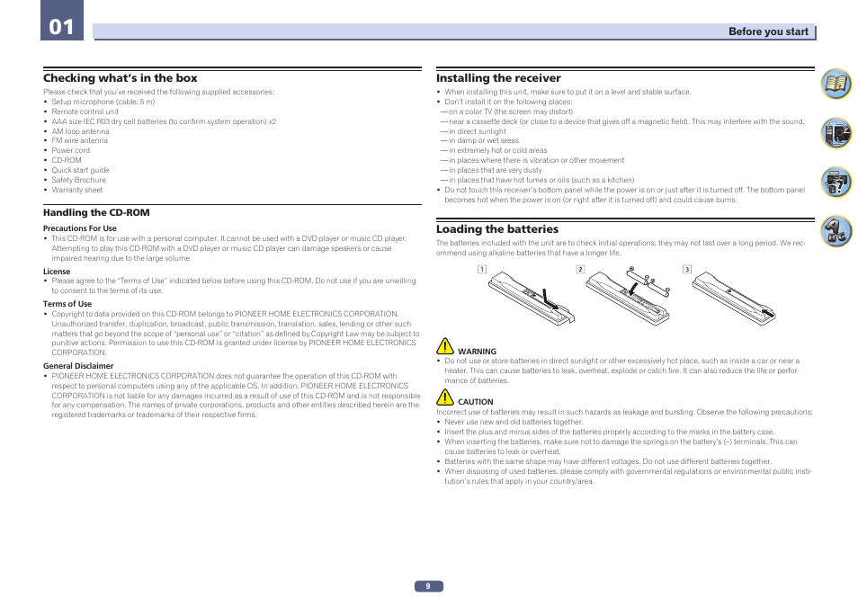 Pioneer VSX-924-S User Manual | Page 9 / 123