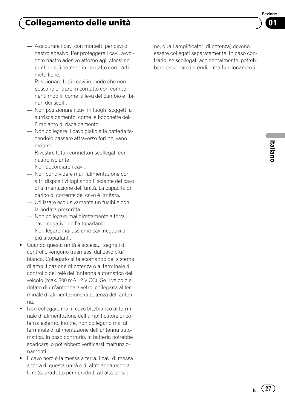 01 collegamento delle unità | Pioneer AVH-5300DVD User Manual | Page 27 / 76