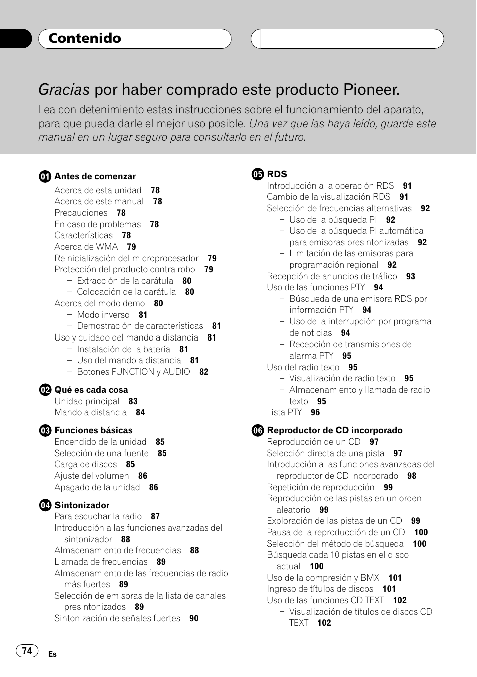 Pioneer DEH-P80MP User Manual | Page 74 / 155