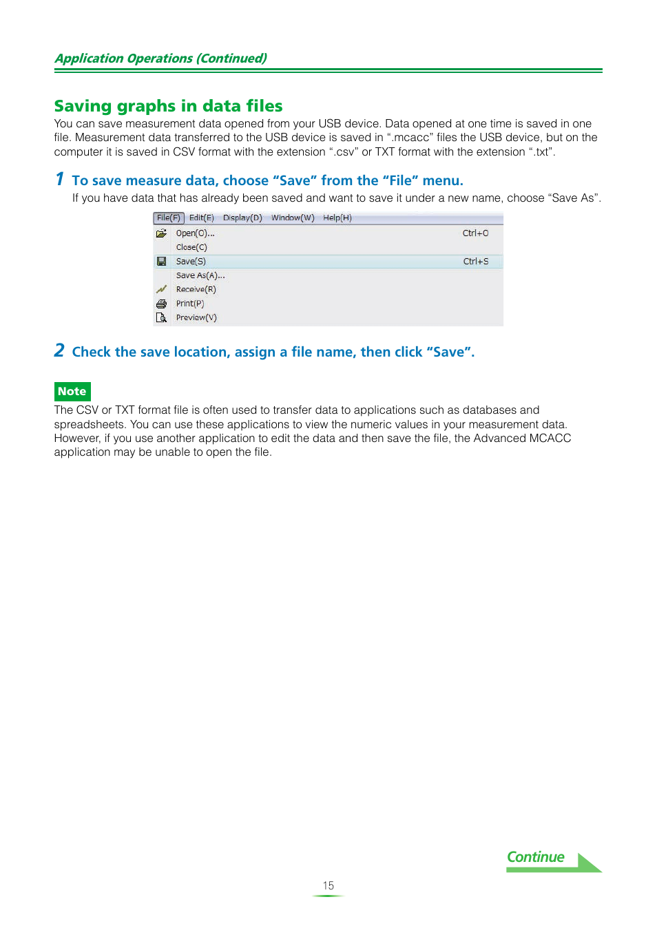 Saving graphs in data files | Pioneer VSX-920-K User Manual | Page 15 / 35