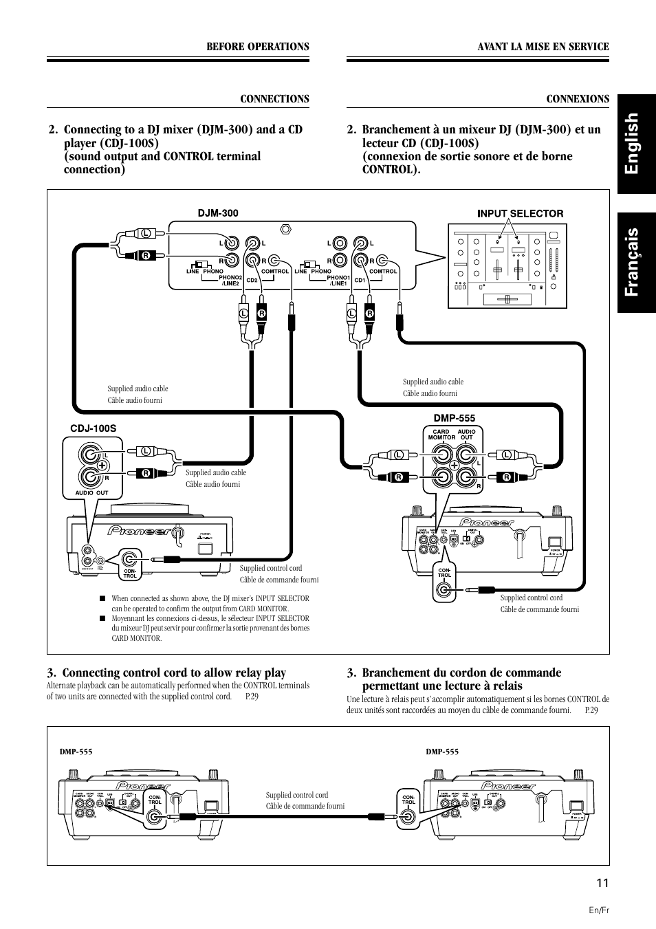 English français | Pioneer DMP-555 User Manual | Page 11 / 120