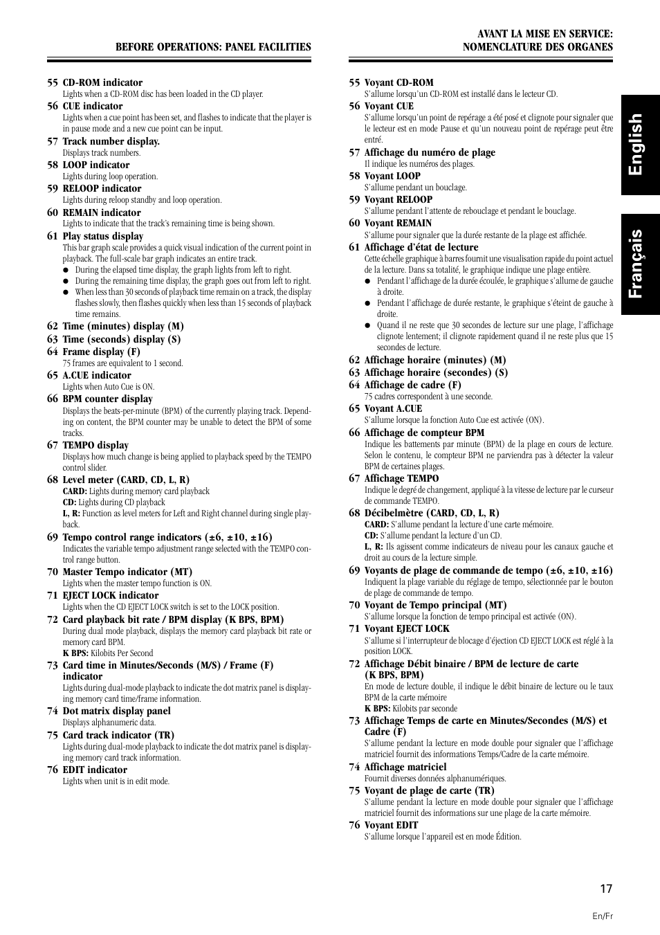 English français | Pioneer DMP-555 User Manual | Page 17 / 120