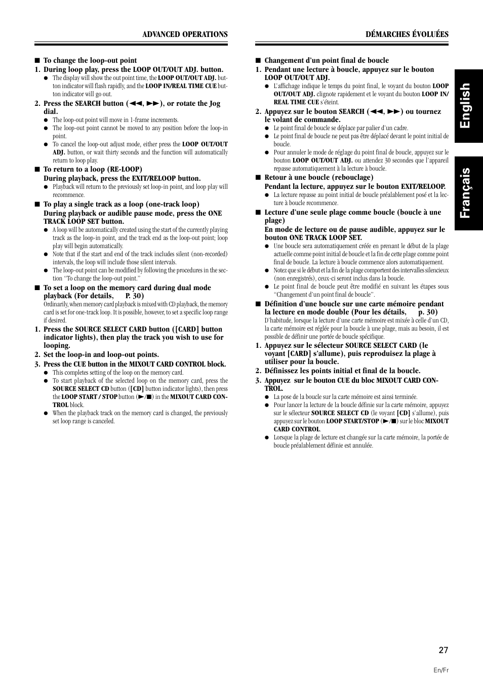 English français | Pioneer DMP-555 User Manual | Page 27 / 120