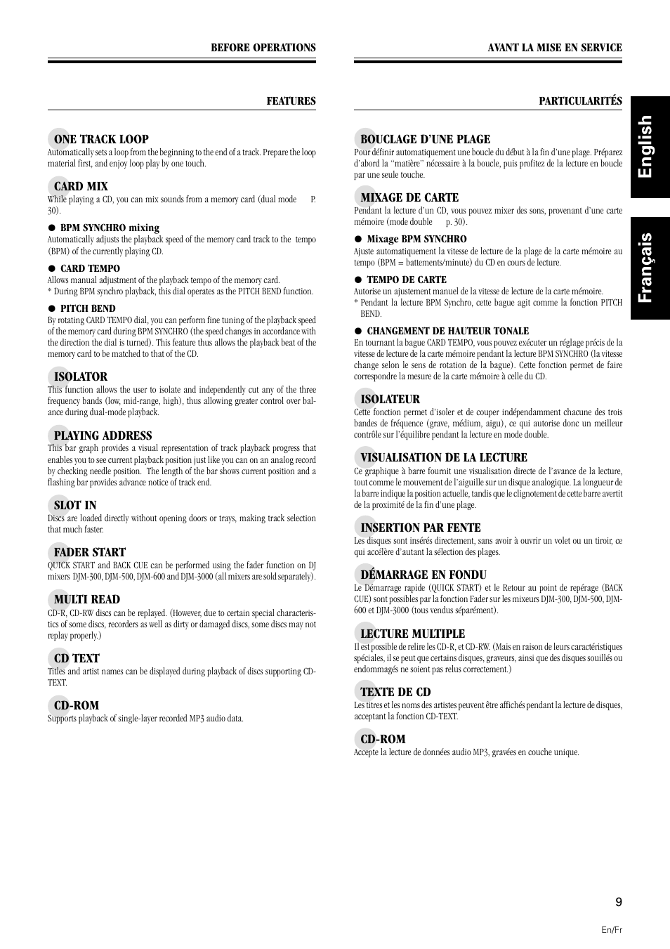 English français | Pioneer DMP-555 User Manual | Page 9 / 120