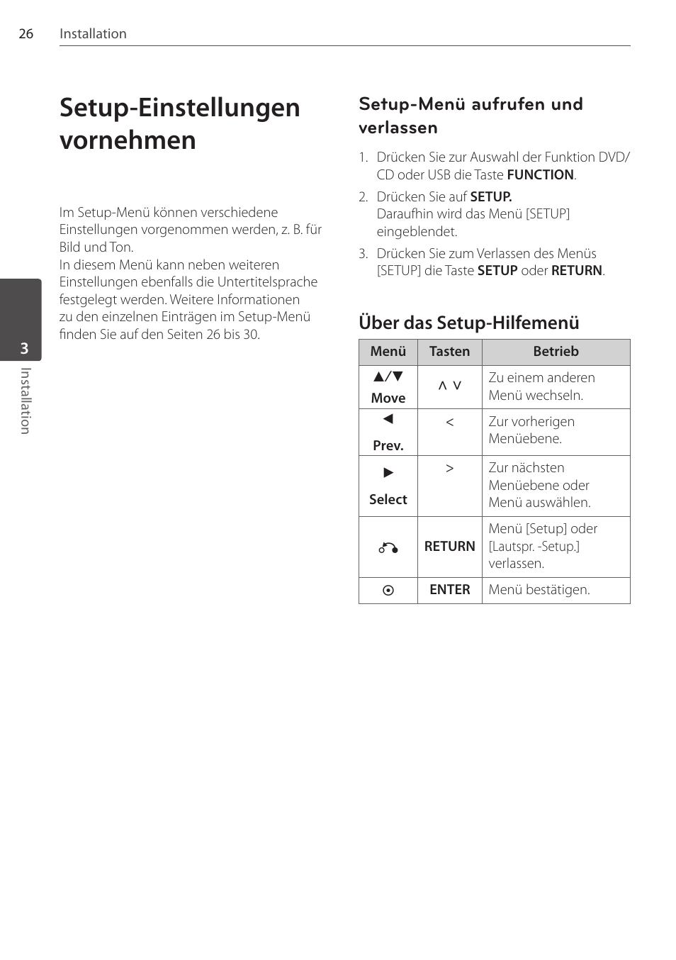 Setup-einstellungen vornehmen, Setup-menü aufrufen und verlassen, Über das setup-hilfemenü | Pioneer DCS-FS303K User Manual | Page 118 / 278