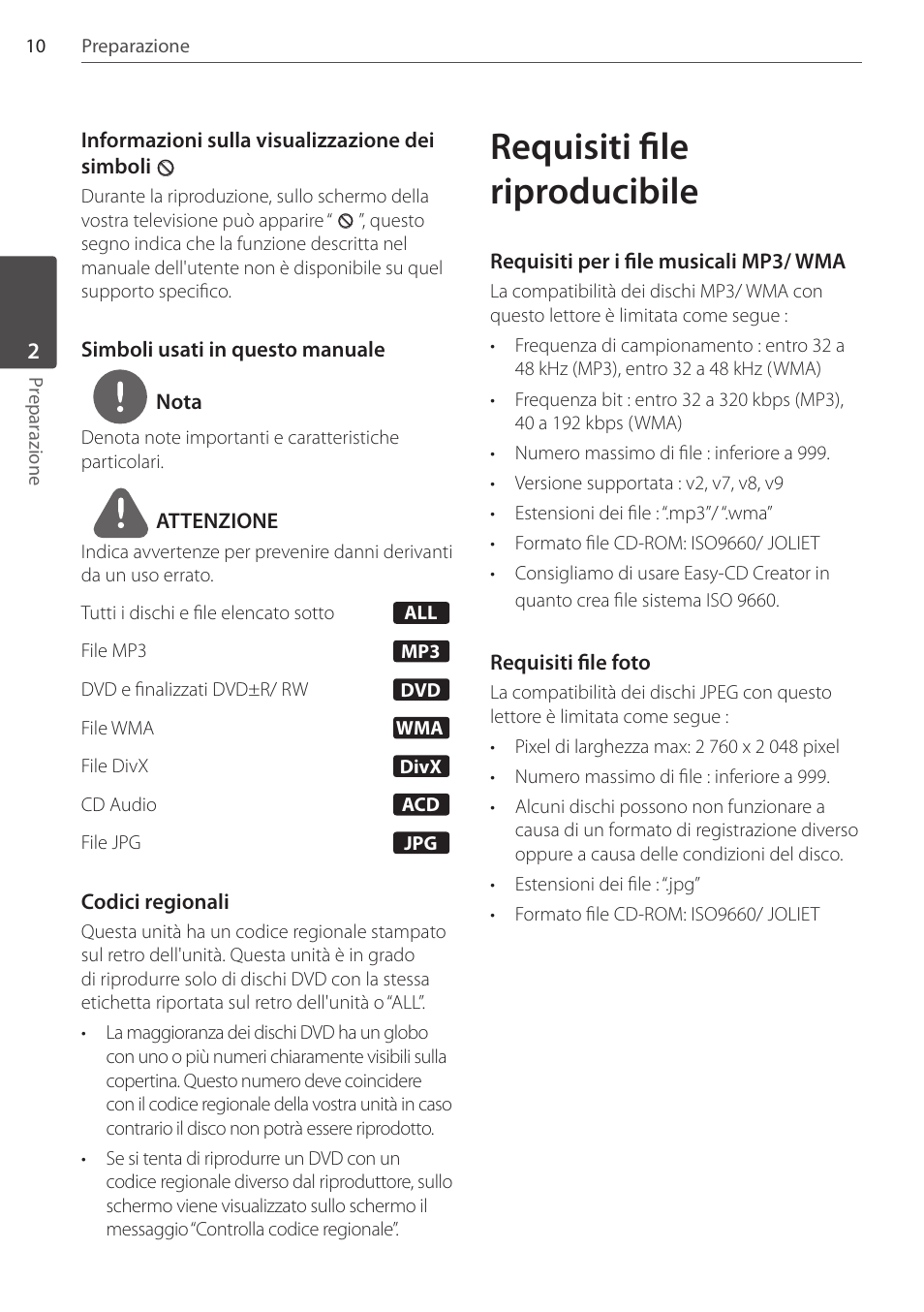 Requisiti file riproducibile | Pioneer DCS-FS303K User Manual | Page 148 / 278