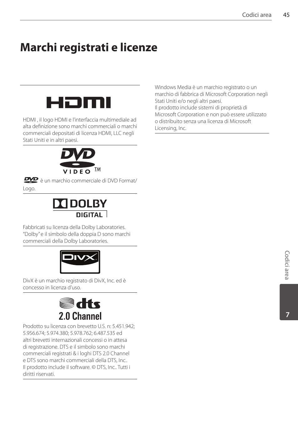 Marchi registrati e licenze | Pioneer DCS-FS303K User Manual | Page 183 / 278