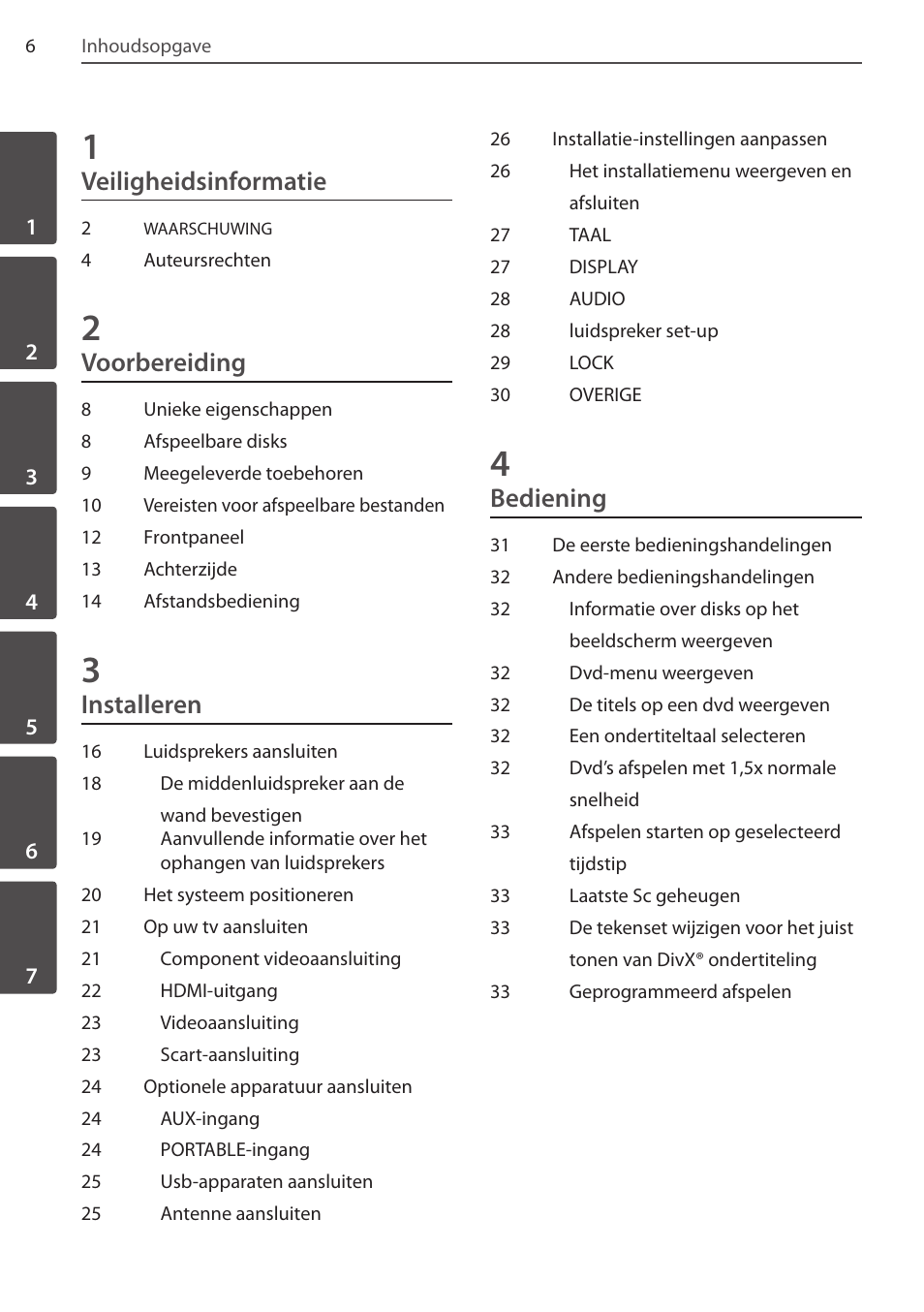 Veiligheidsinformatie, Voorbereiding, Installeren | Bediening | Pioneer DCS-FS303K User Manual | Page 190 / 278