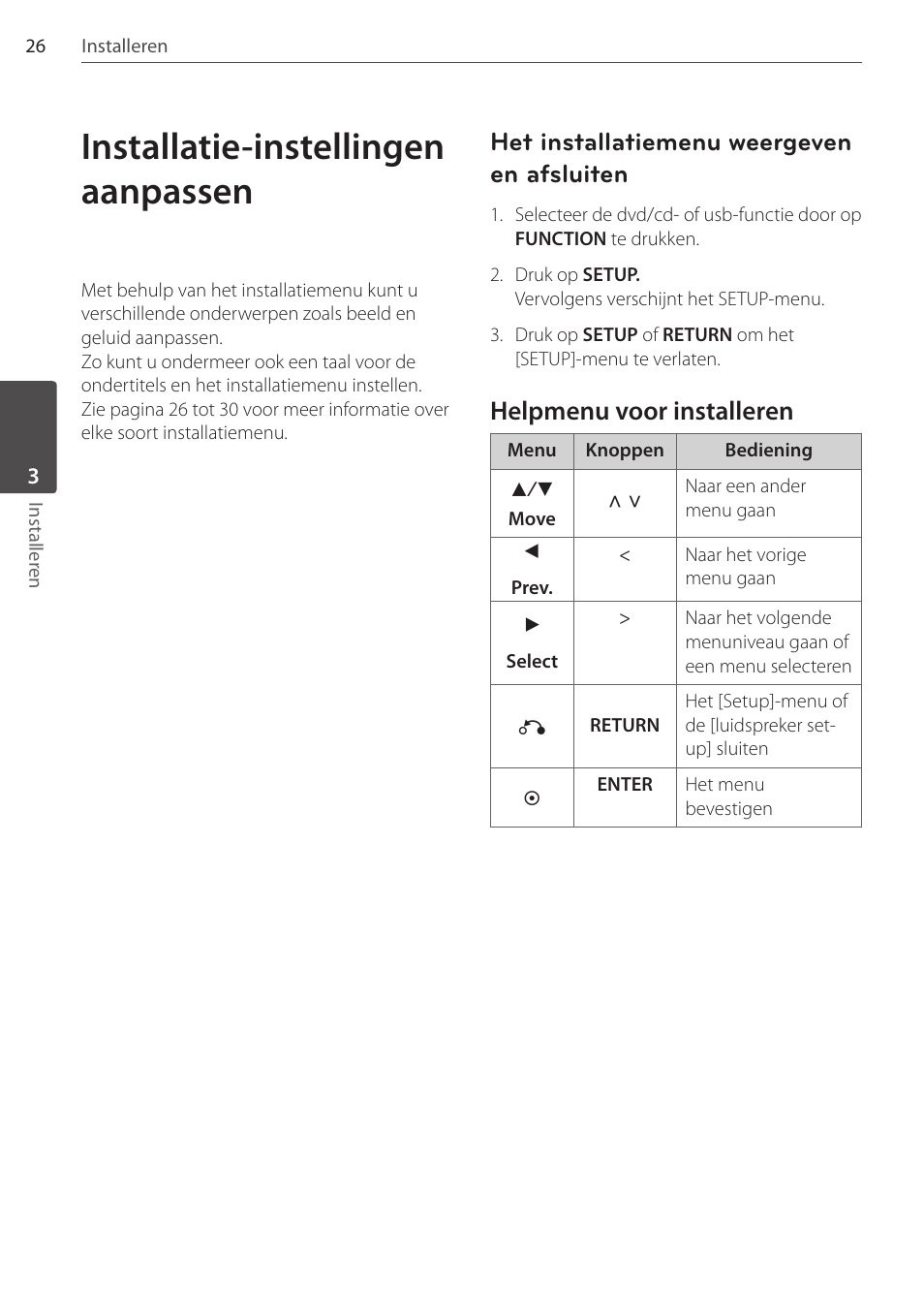 Installatie-instellingen aanpassen, Het installatiemenu weergeven en afsluiten, Helpmenu voor installeren | Pioneer DCS-FS303K User Manual | Page 210 / 278