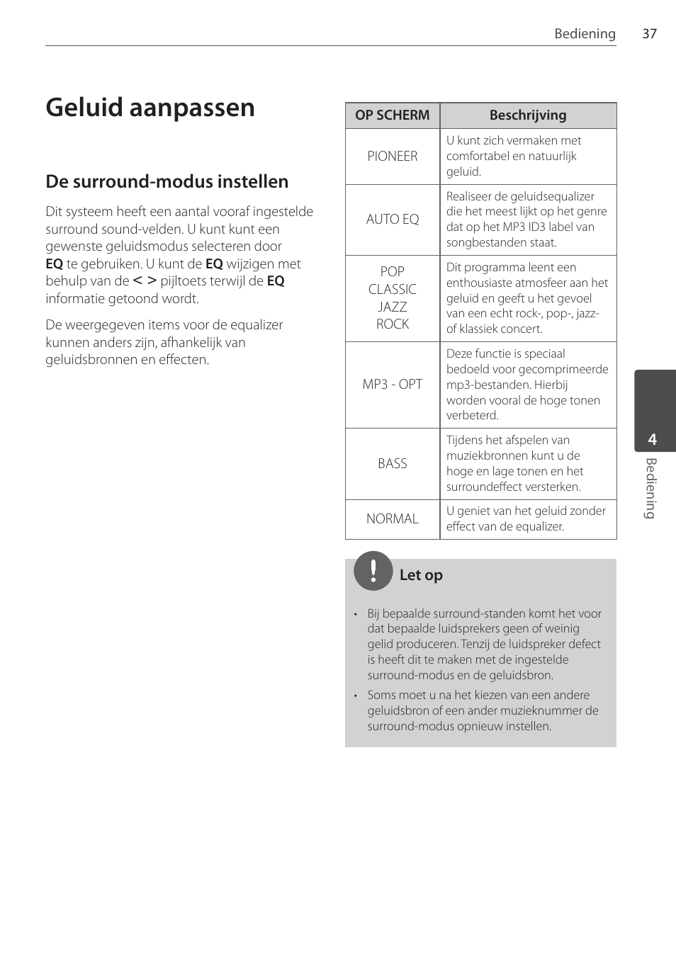 Geluid aanpassen, De surround-modus instellen | Pioneer DCS-FS303K User Manual | Page 221 / 278