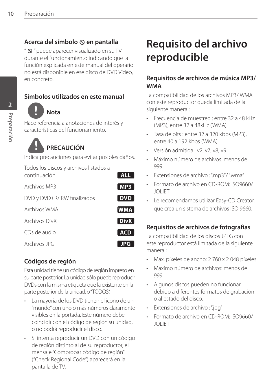 Requisito del archivo reproducible | Pioneer DCS-FS303K User Manual | Page 240 / 278