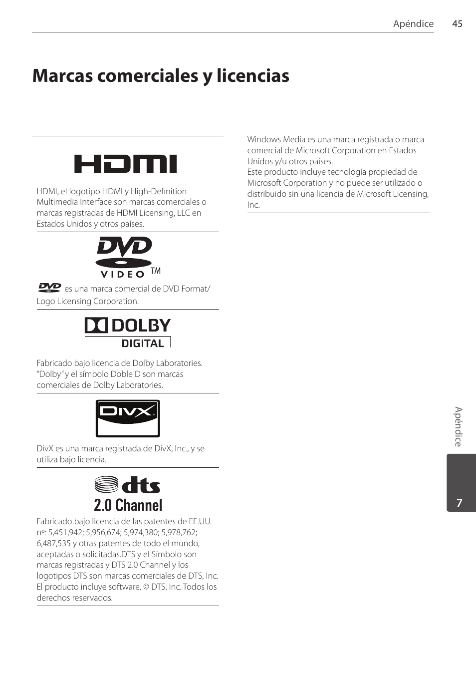 Marcas comerciales y licencias | Pioneer DCS-FS303K User Manual | Page 275 / 278
