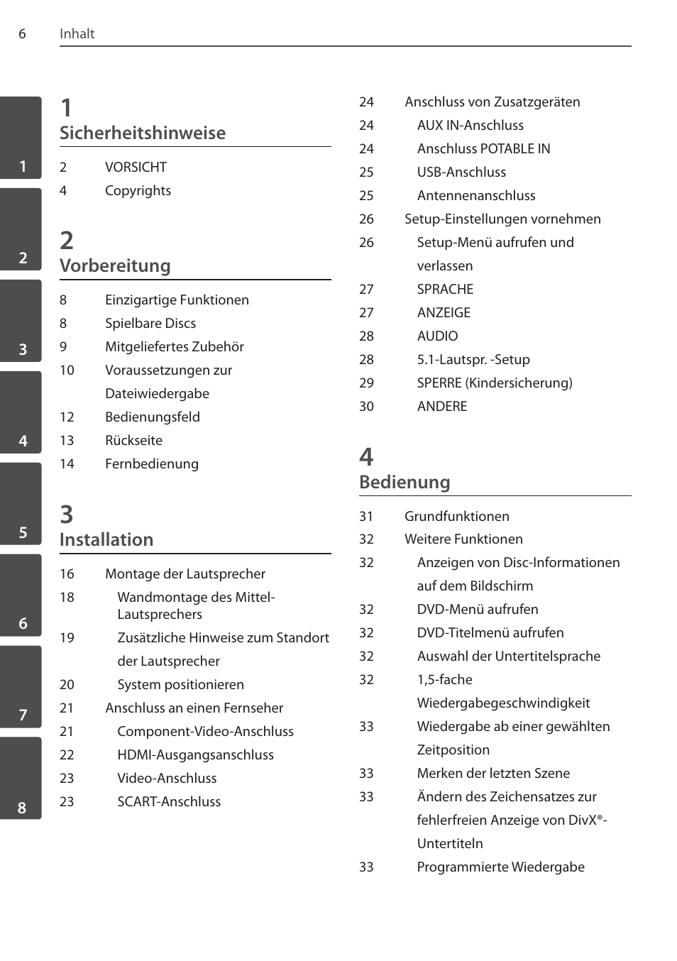 Sicherheitshinweise, Vorbereitung, Installation | Bedienung | Pioneer DCS-FS303K User Manual | Page 98 / 278