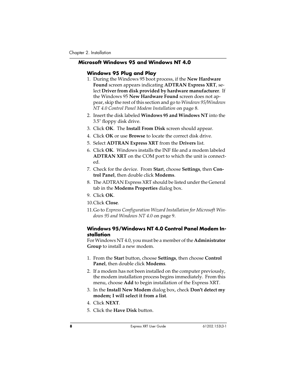 ADTRAN Express XRT User Manual | Page 22 / 111