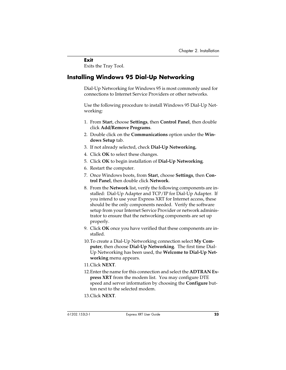 ADTRAN Express XRT User Manual | Page 37 / 111