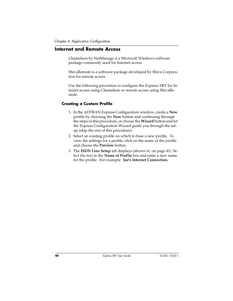 Internet and remote access | ADTRAN Express XRT User Manual | Page 54 / 111