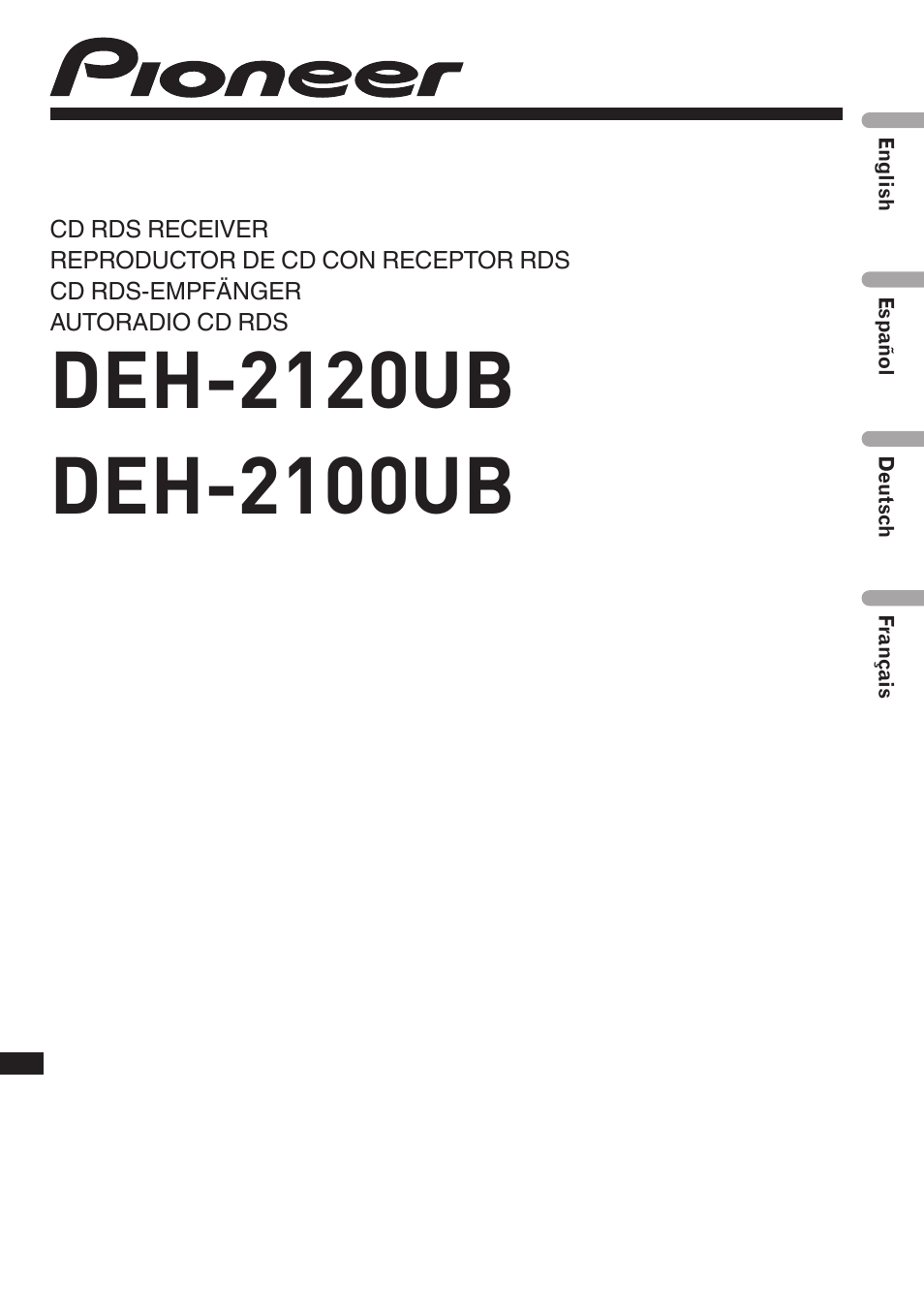 Pioneer DEH-2100UB User Manual | 108 pages