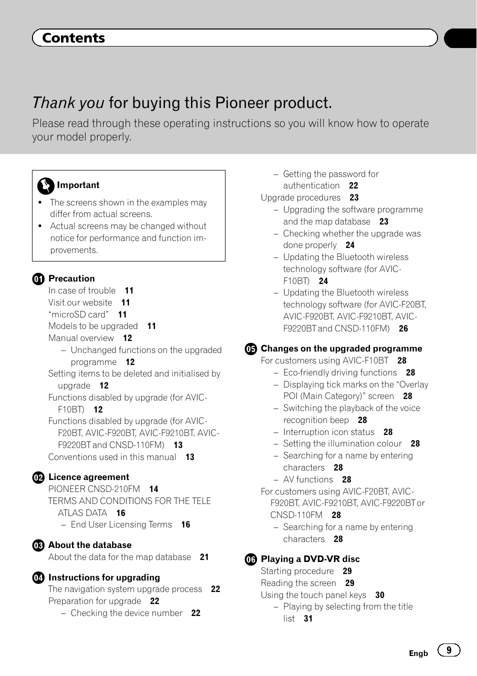 Pioneer CNSD-210FM User Manual | Page 9 / 36