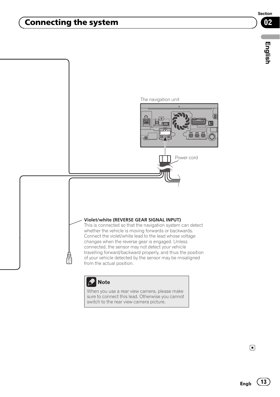 02 connecting the system | Pioneer AVIC-F30BT User Manual | Page 13 / 172