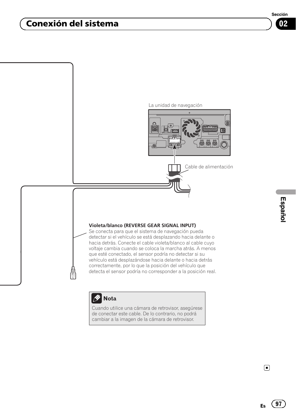 02 conexión del sistema | Pioneer AVIC-F30BT User Manual | Page 97 / 172