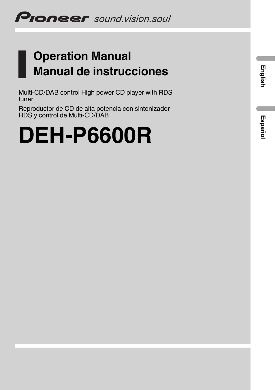 Pioneer DEH-P6600R User Manual | 103 pages