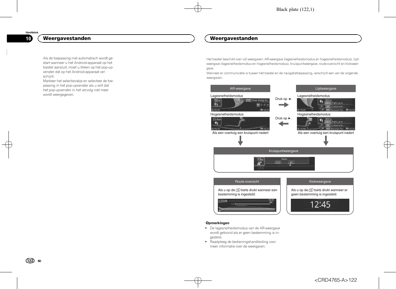 Weergavestanden | Pioneer SPX-HUD01 User Manual | Page 122 / 148