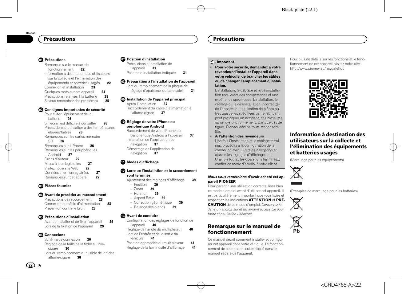 Pioneer SPX-HUD01 User Manual | Page 22 / 148