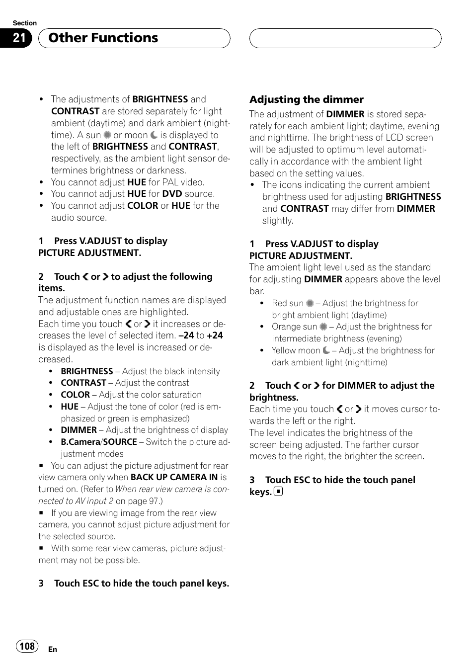 Other functions | Pioneer AVH-P7800DVD User Manual | Page 108 / 131