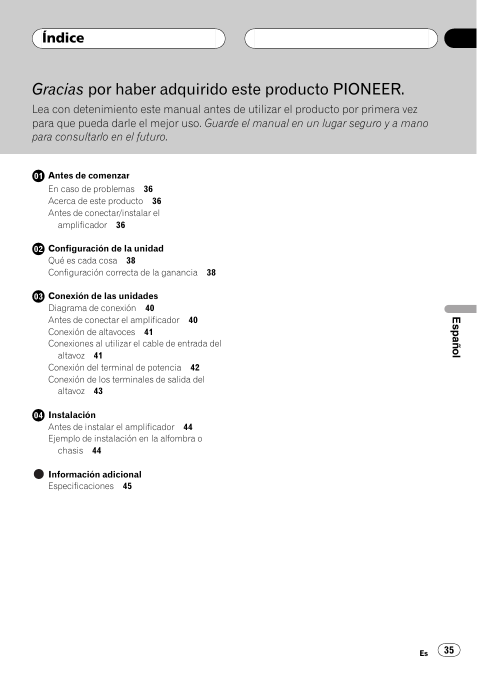 Pioneer GM-D7500M User Manual | Page 35 / 84