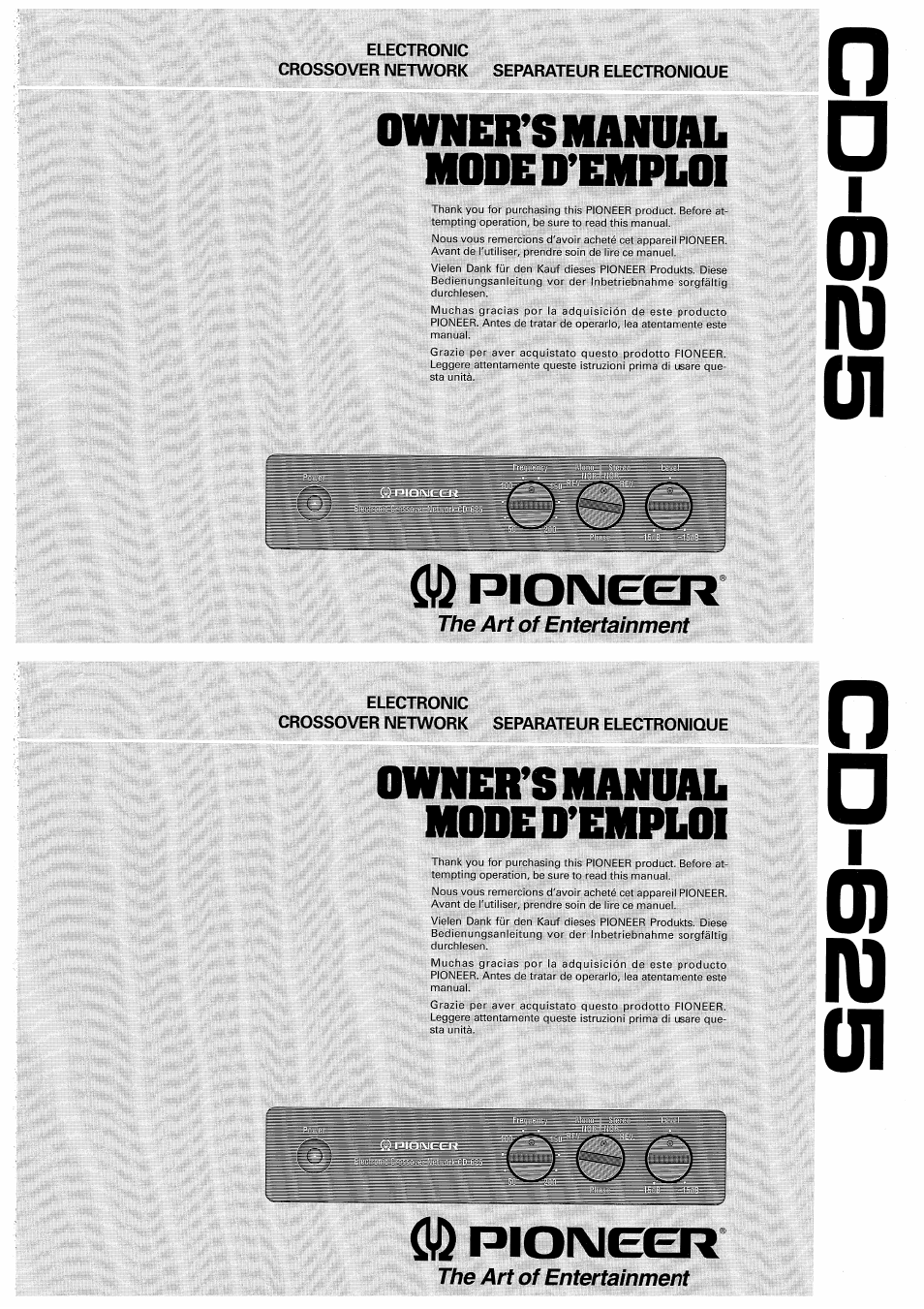 Pioneer CD-625 User Manual | 32 pages