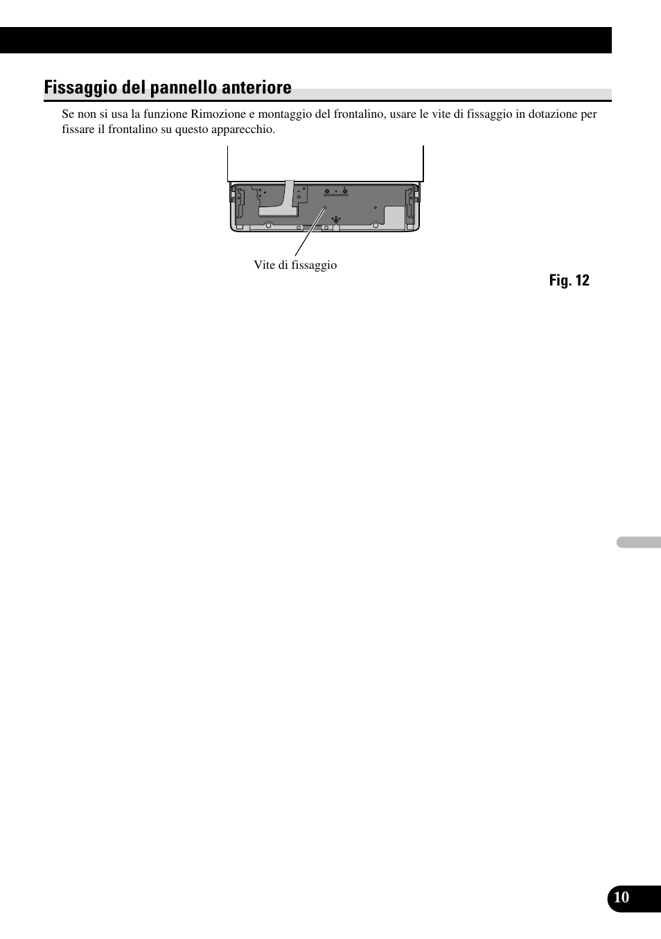 Fissaggio del pannello anteriore | Pioneer DEH-P9800BT User Manual | Page 59 / 86