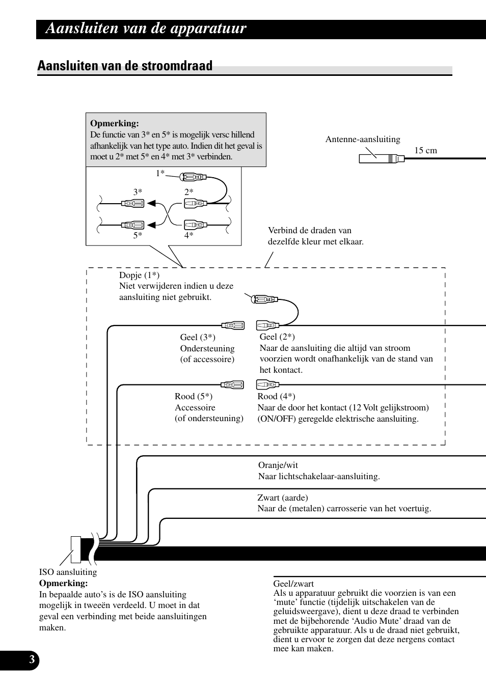 Aansluiten van de stroomdraad, Aansluiten van de apparatuur | Pioneer DEH-P9800BT User Manual | Page 64 / 86