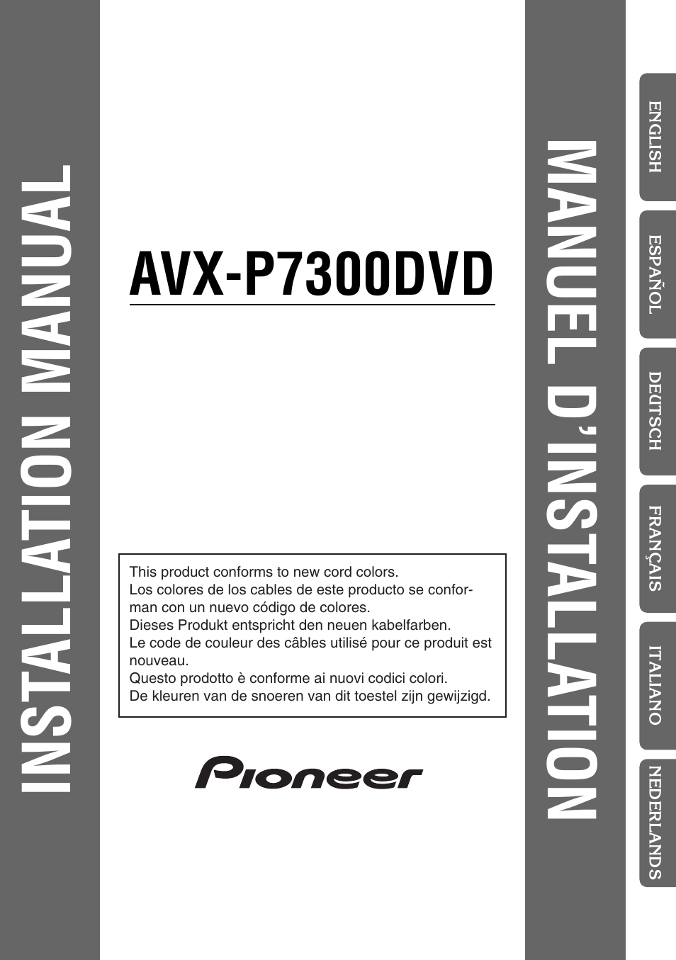 Pioneer AVX-P7300DVD User Manual | 88 pages
