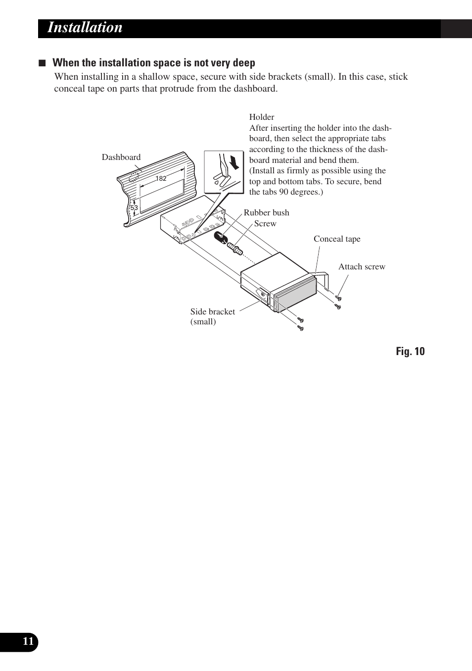 Installation | Pioneer AVX-P7300DVD User Manual | Page 12 / 88