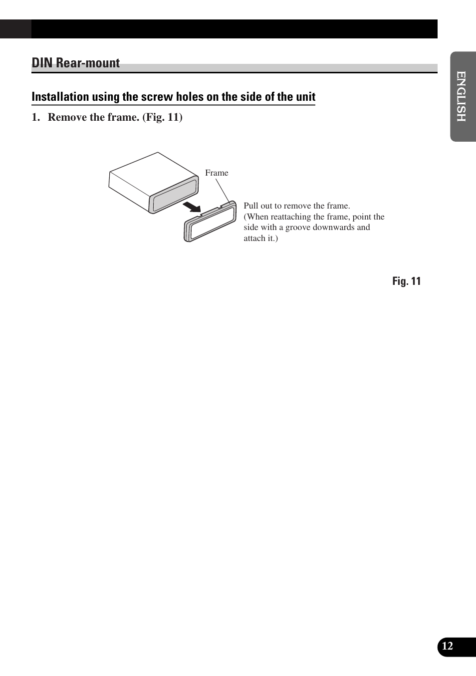 Din rear-mount | Pioneer AVX-P7300DVD User Manual | Page 13 / 88