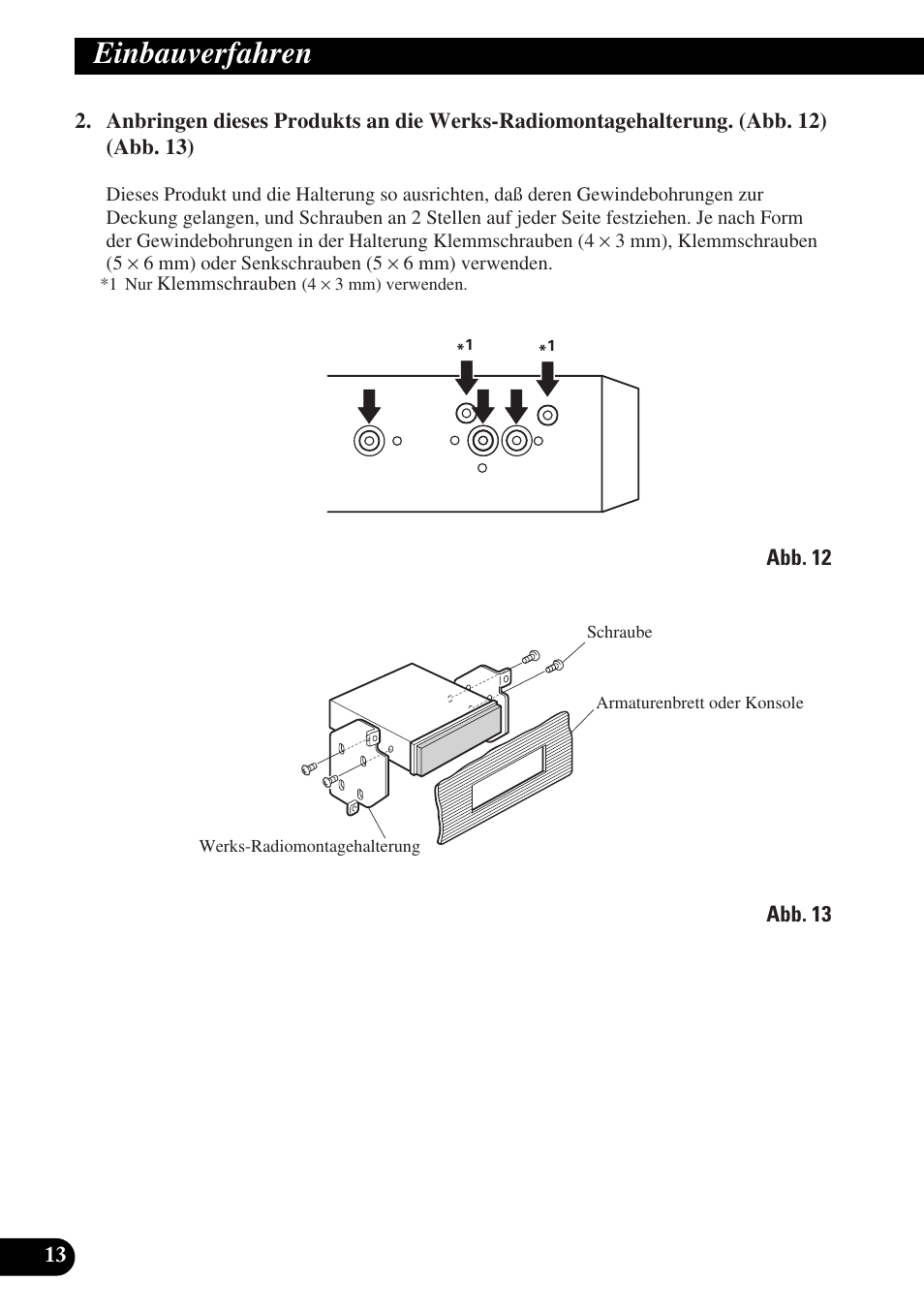 Einbauverfahren | Pioneer AVX-P7300DVD User Manual | Page 42 / 88