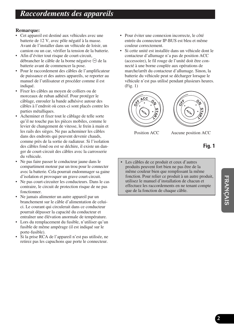 Raccordements des appareils, Fig. 1 | Pioneer AVX-P7300DVD User Manual | Page 45 / 88