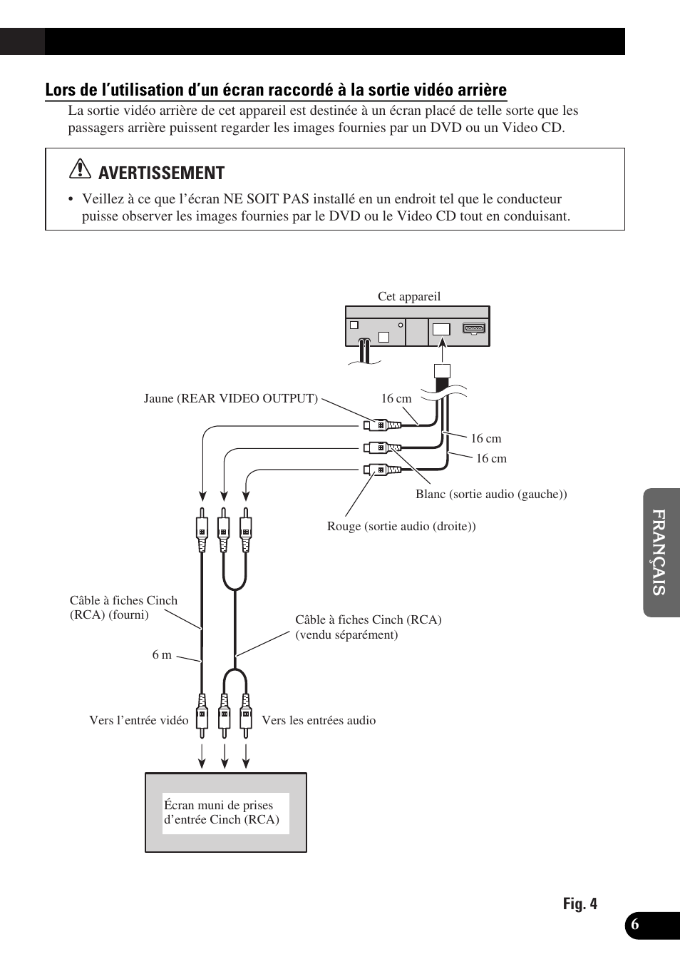 Avertissement | Pioneer AVX-P7300DVD User Manual | Page 49 / 88