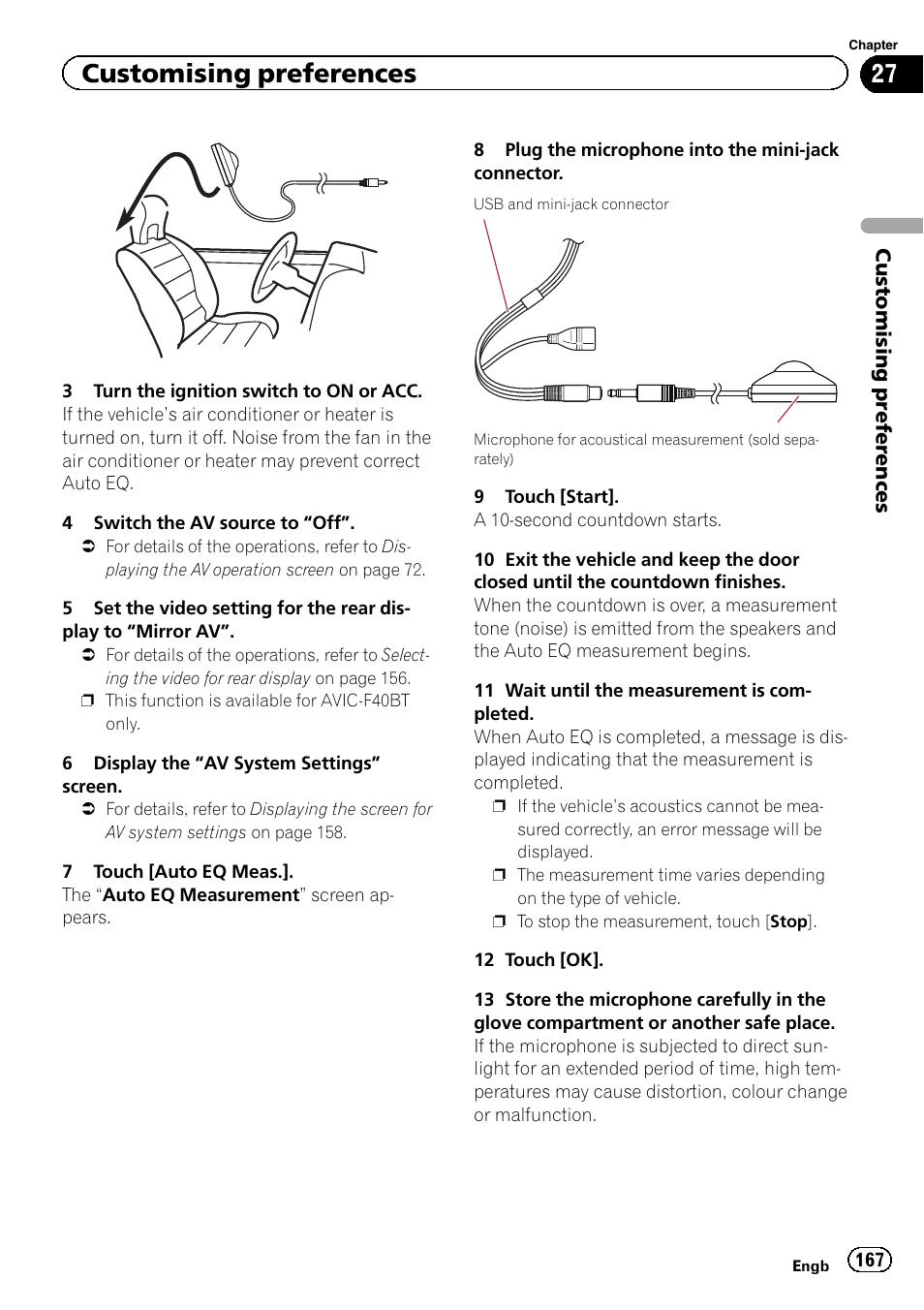 Customising preferences | Pioneer AVIC-F840BT User Manual | Page 167 / 220